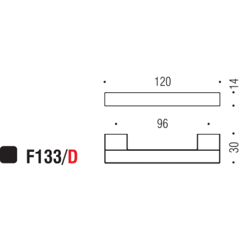 Maniglia per mobile F133 Formae D