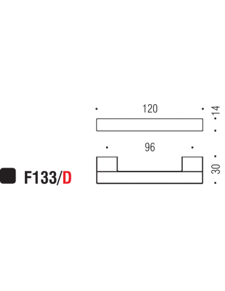 Maniglia per mobile F133 Formae D