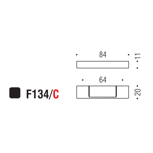 Maniglia per mobile F134 Formae C