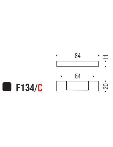 Maniglia per mobile F134 Formae C