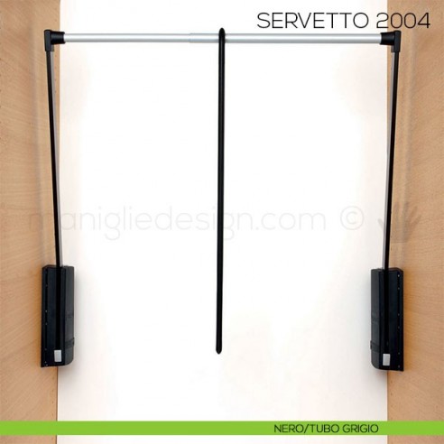 Servetto 2004 per armadio nero/tubo grigio