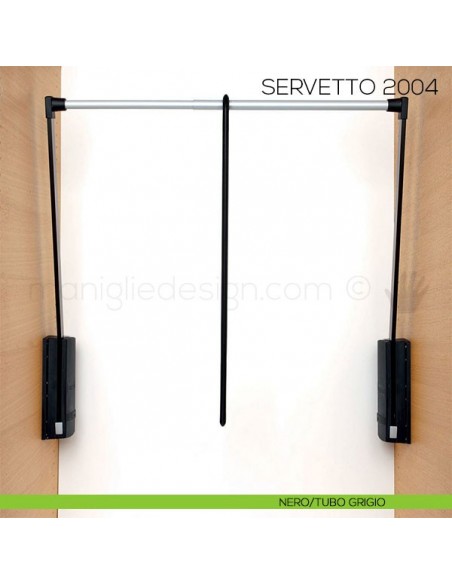 Servetto 2004 per armadio nero/tubo grigio