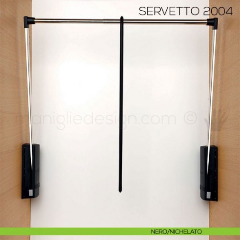 Servetto 2004 per armadio nero/nichelato