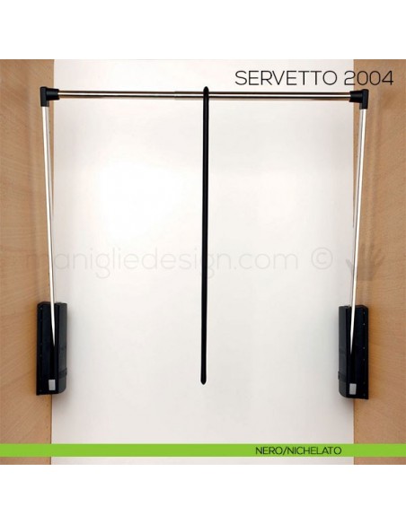 Servetto 2004 per armadio nero/nichelato