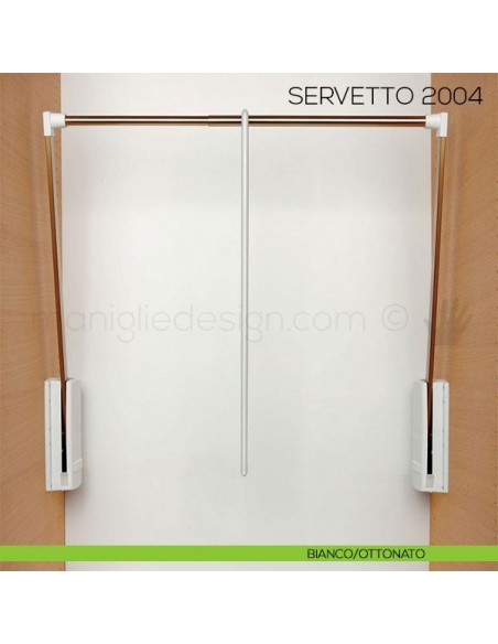 Servetto 2004 per armadio bianco/ottonato