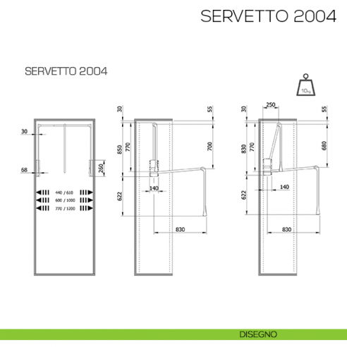Servetto 2004 per armadio disegno