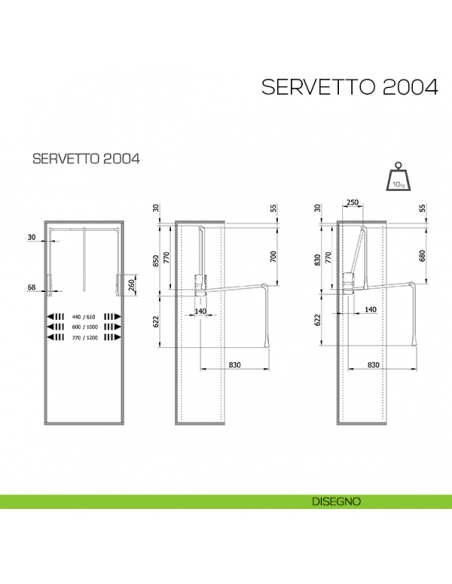 Servetto 2004 per armadio disegno