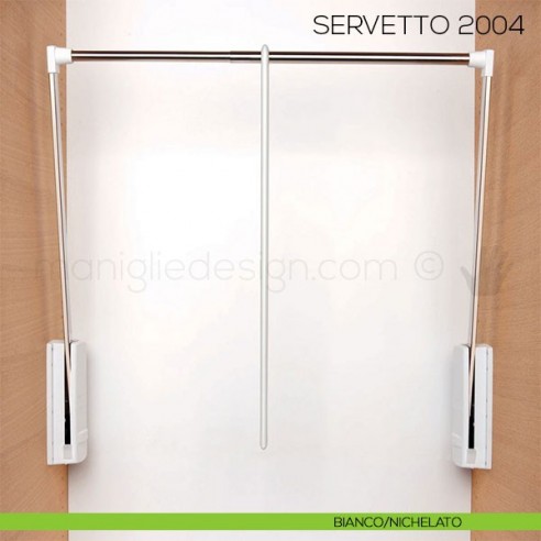 Servetto 2004 per armadio bianco/nichelato