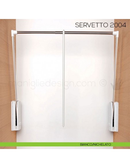 Servetto 2004 per armadio bianco/nichelato