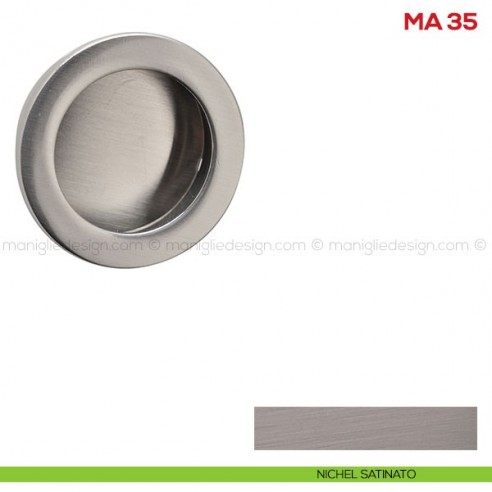 Maniglia incasso per mobile Mital MA35 nichel satinato