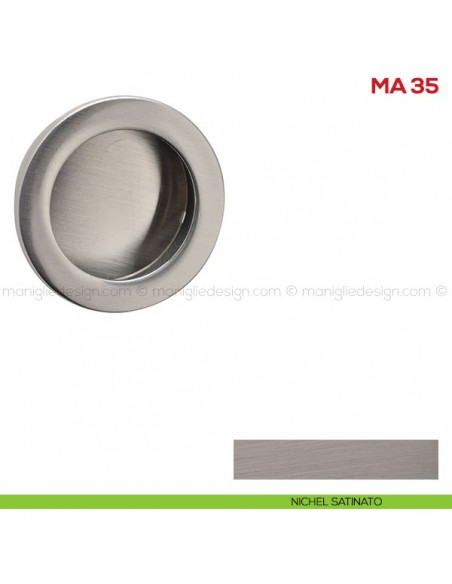 Maniglia incasso per mobile Mital MA35 nichel satinato