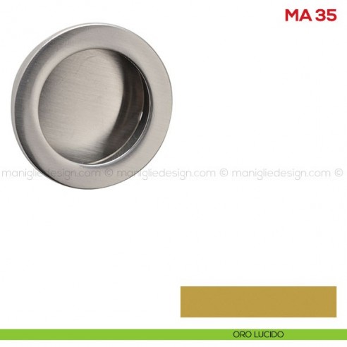Maniglia incasso per mobile Mital MA35 oro lucido