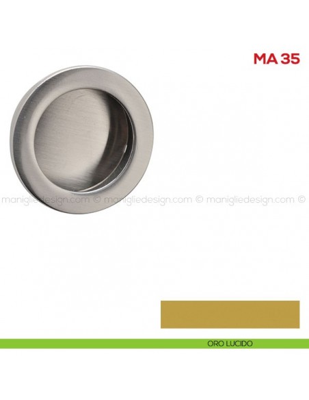 Maniglia incasso per mobile Mital MA35 oro lucido