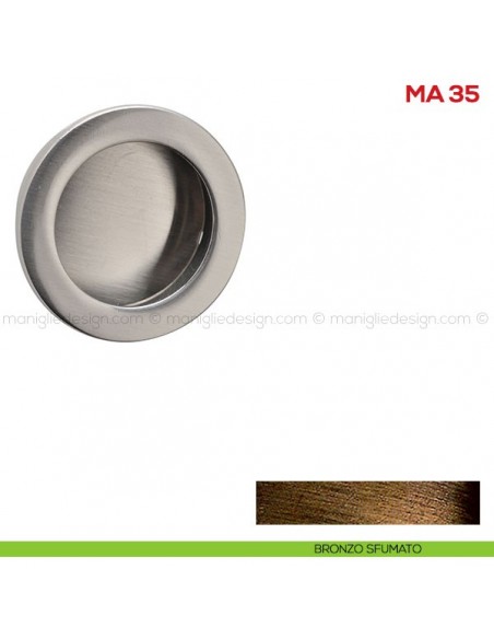 Maniglia incasso per mobile Mital MA35 bronzo sfumato