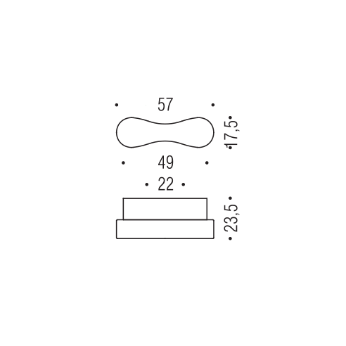 Pomello per mobile F112 Formae disegno 