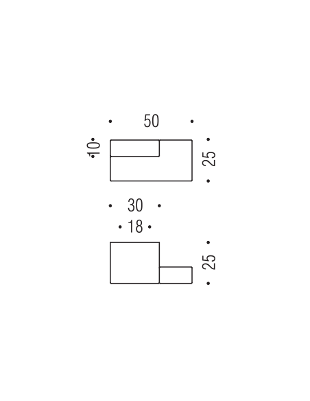 Pomello per mobile F501 Formae disegno dx