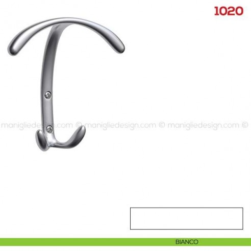 Appendiabiti a parete in metallo Mital 1020 bianco