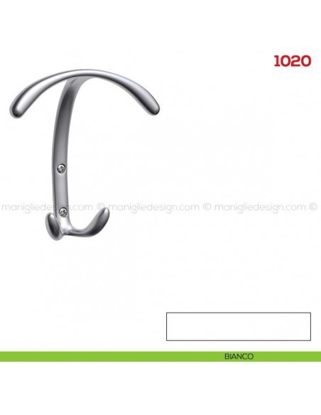 Appendiabiti a parete in metallo Mital 1020 bianco