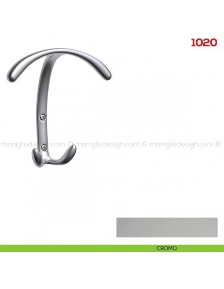 Appendiabiti a parete in metallo Mital 1020 cromo