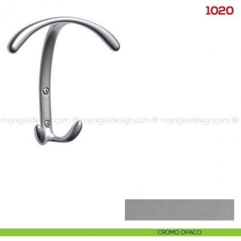 Appendiabiti a parete in metallo Mital 1020 cromo opaco