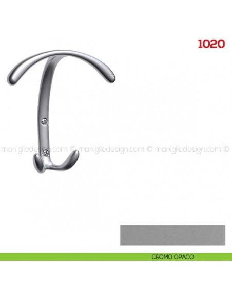 Appendiabiti a parete in metallo Mital 1020 cromo opaco