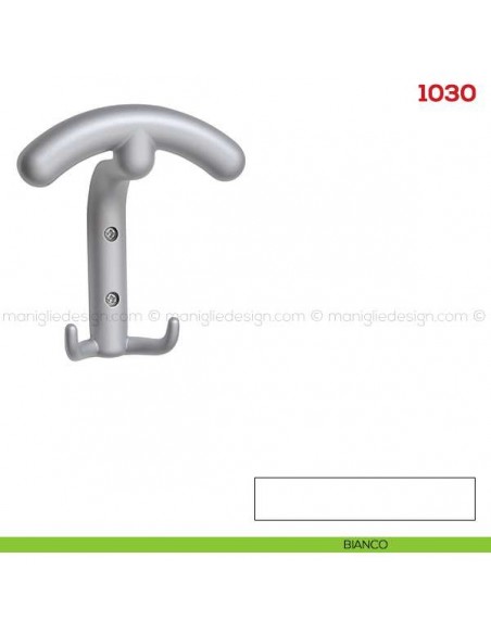 Appendiabiti a parete in metallo Mital 1030 bianco
