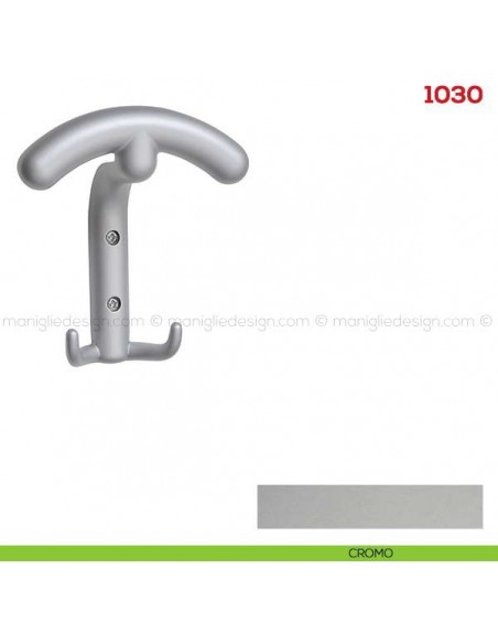 Appendiabiti a parete in metallo Mital 1030 cromo