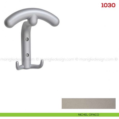 Appendiabiti a parete in metallo Mital 1030 nichel opaco