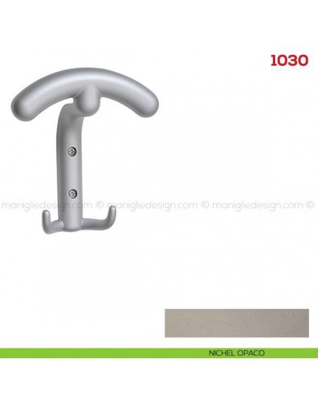 Appendiabiti a parete in metallo Mital 1030 nichel opaco