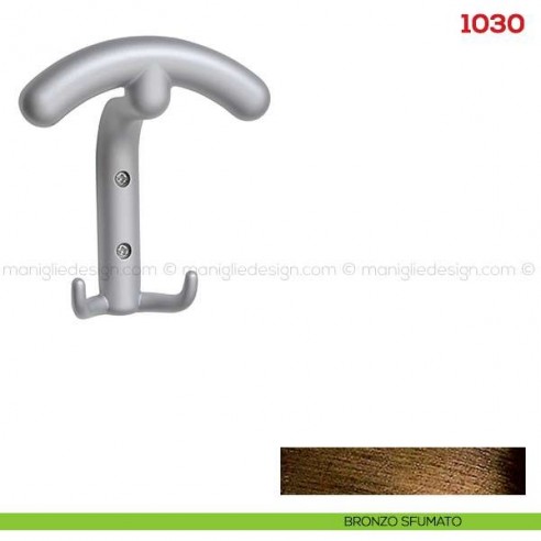 Appendiabiti a parete in metallo Mital 1030 bronzo sfumato