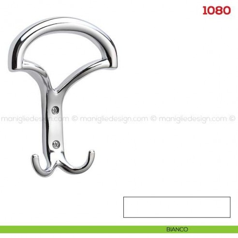 Appendiabiti a parete in metallo Mital 1080 bianco