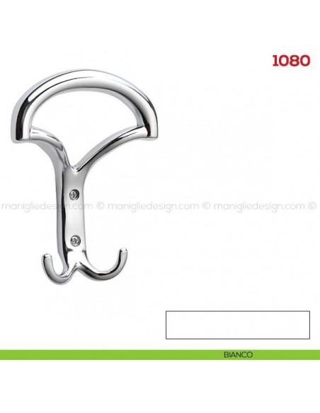 Appendiabiti a parete in metallo Mital 1080 bianco