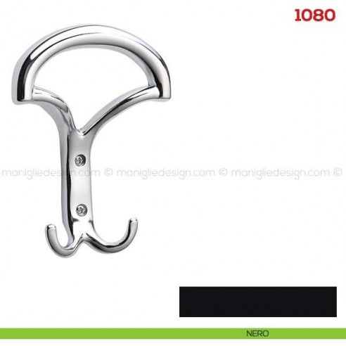 Appendiabiti a parete in metallo Mital 1080 nero