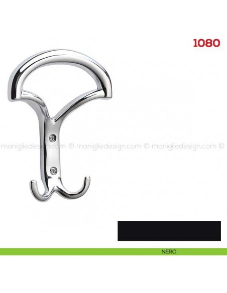 Appendiabiti a parete in metallo Mital 1080 nero