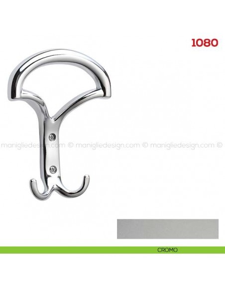 Appendiabiti a parete in metallo Mital 1080 cromo