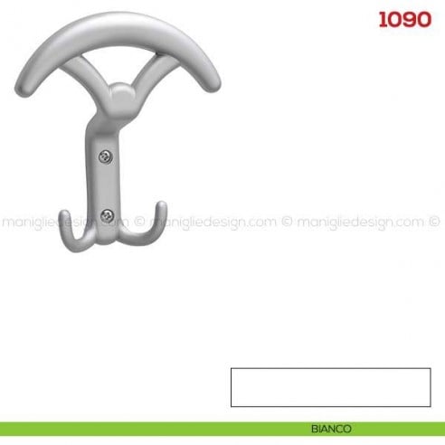 Appendiabiti a parete in metallo Mital 1090 bianco
