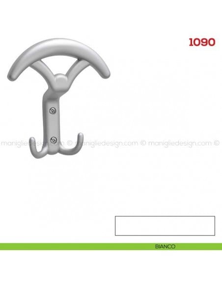 Appendiabiti a parete in metallo Mital 1090 bianco