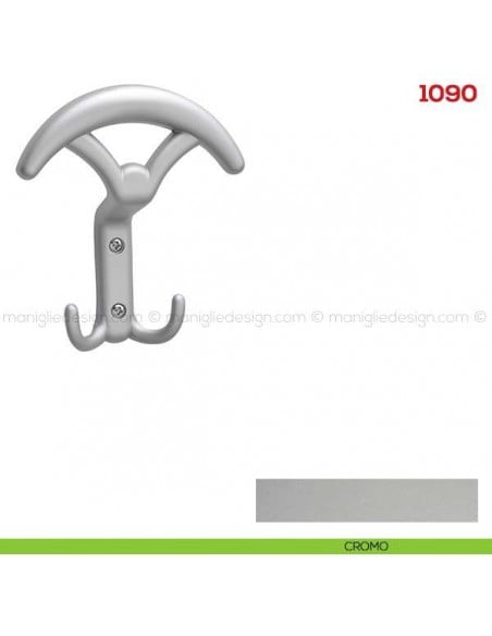Appendiabiti a parete in metallo Mital 1090 cromo