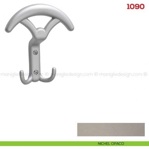 Appendiabiti a parete in metallo Mital 1090 nichel opaco
