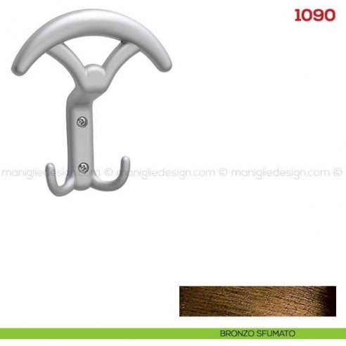 Appendiabiti a parete in metallo Mital 1090 bronzo sfumato