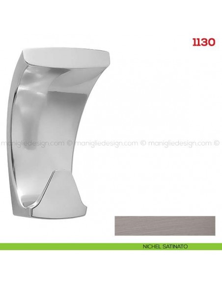 Appendiabiti a parete in metallo Mital 1130 nichel satinato