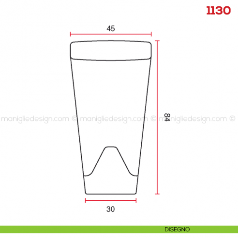 Appendiabiti a parete in metallo Mital 1130 disegno