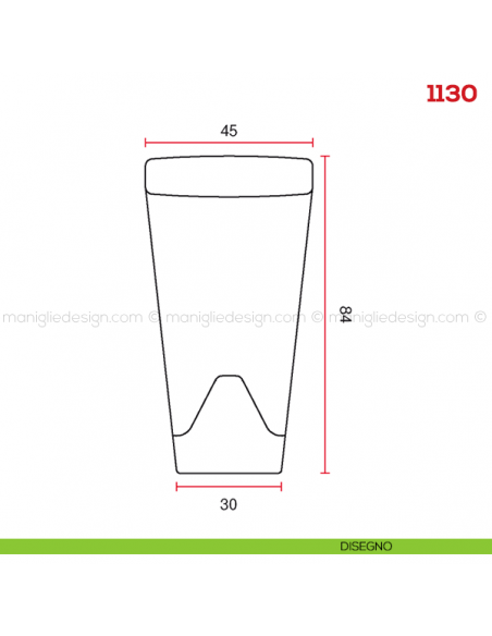 Appendiabiti a parete in metallo Mital 1130 disegno