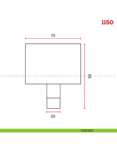 Appendiabiti a parete in metallo Mital 1150 disegno
