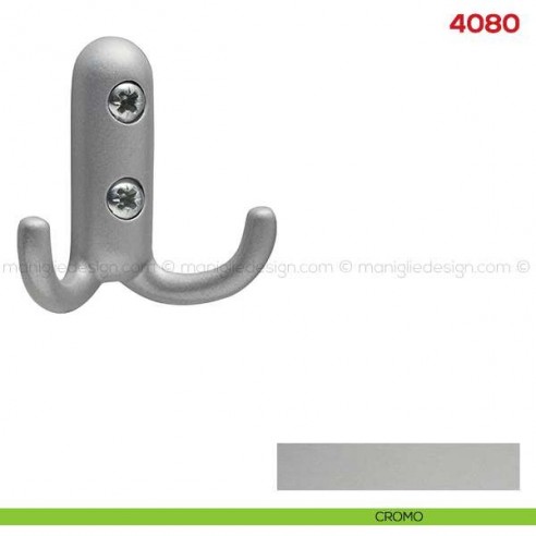 Gancio appendiabiti a parete in metallo Mital 4080 cromo