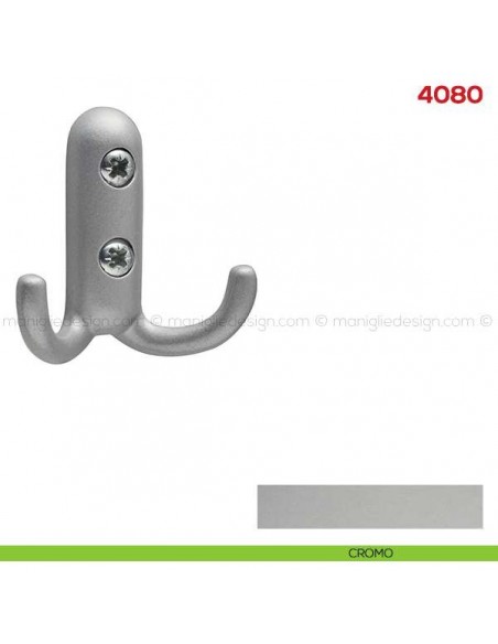 Gancio appendiabiti a parete in metallo Mital 4080 cromo