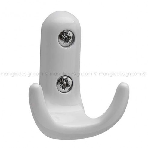 Merriway BH00523 Gancio Singolo Appendiabiti – Bianco Classico Per Parete - 3