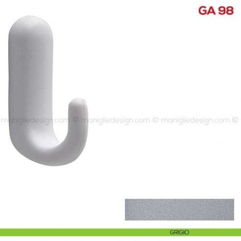 Gancio appendiabiti a parete in resina Mital GA 98 grigio