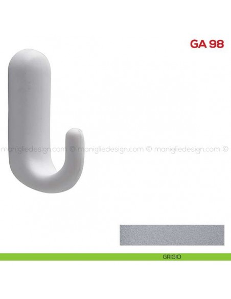 Gancio appendiabiti a parete in resina Mital GA 98 grigio