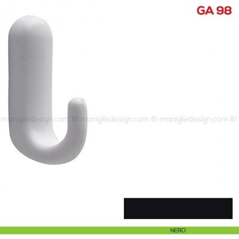 Gancio appendiabiti a parete in resina Mital GA 98 nero